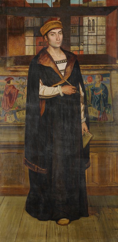 Maleren Quinten Massijs (olje på lerret) av Jan August Hendrik Baron Leys