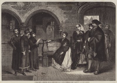Luther, da han var korist, sang salmer fra dør til dør i Eisenach av Jan August Hendrik Leys