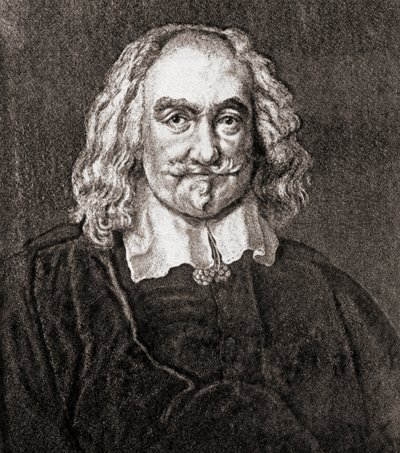 Thomas Hobbes fra Malmesbury (gravering) av Jan Baptist (after) Jaspers