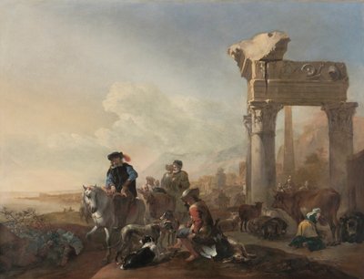 Jegere nær ruiner, 1648. av Jan Baptist Weenix