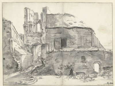 Hus nær en ruin av Jan Baptist Weenix