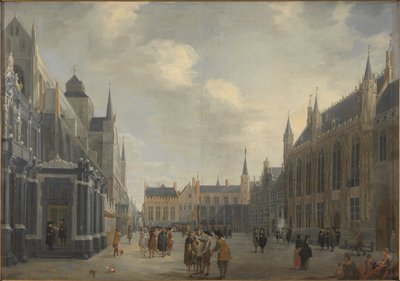 Burg-plassen i Brugge, 1672. av Jan Baptist van Meunincxhove