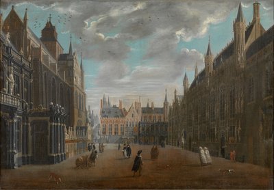 Burg-plassen i Brugge, 1696. av Jan Baptist van Meunincxhove