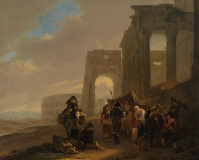 Gatescene med romerske ruiner av Jan Both