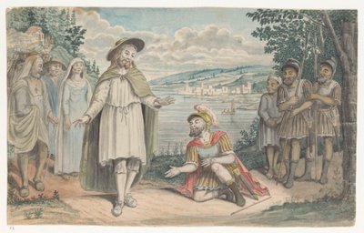 Centurion of Capernaum kneler foran Kristus av Jan Brandes