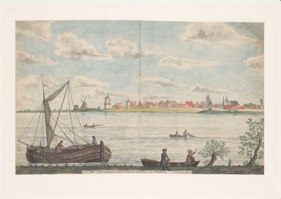 Byen Schoonhoven ved Rhinen i Holland (tittel på objekt) av Jan Brandes
