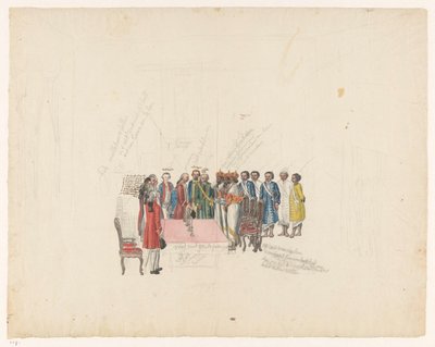 Mottak av utsendingene til kongen av Kandy, 1785 av Jan Brandes