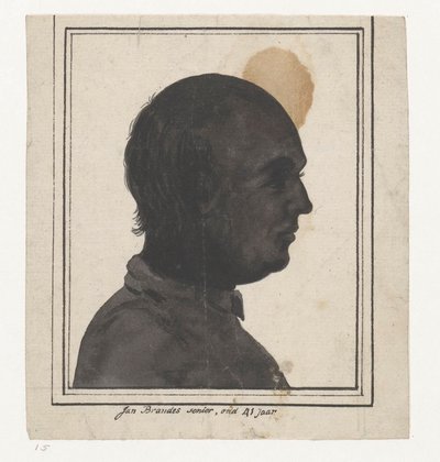 Silhouetportret av Jan Brandes av Jan Brandes