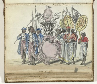 Singalesiske soldater i tjeneste for VOC og utsendinger til kongen av Kandy av Jan Brandes