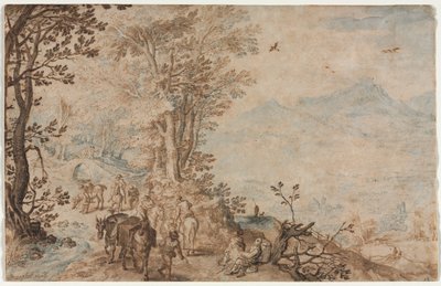 Landskap med reisende av Jan Brueghel