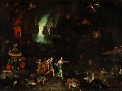 Aeneas og sibylla i underverdenen. av Jan Brueghel the Elder