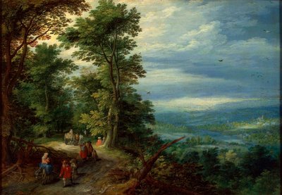 Edge of the Forest The Flight into Egypt', 1610. av Jan Brueghel the Elder