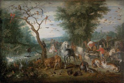 Paradislandskap med dyr av Jan Brueghel the Elder
