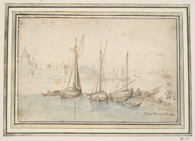 Utsikt over Ruhrort og Duisburg av Jan Brueghel the Elder