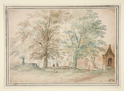Landsbymøtested under to gamle trær av Jan Brueghel the Elder