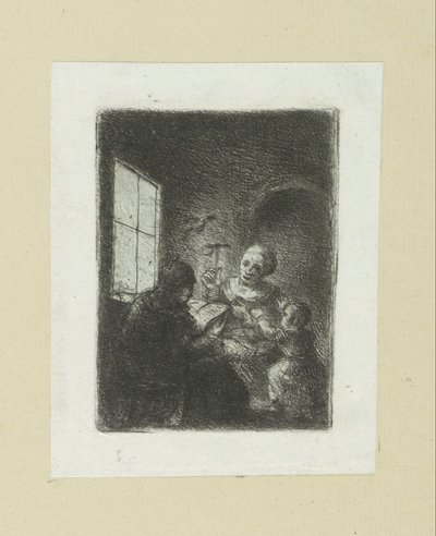 Gezin ved det raam The Compleat Work of Etchings av John Chalon / Oeuvre Complette des Eaux Fortes av Jean Chalon (serietittel) av Jan Chalon