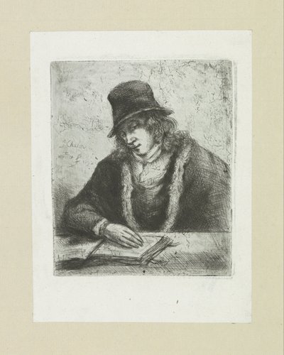 Lezende mann setter hakke The Compleat Work of Etchings av John Chalon / Oeuvre Complette des Eaux Fortes av Jean Chalon (serietittel) av Jan Chalon