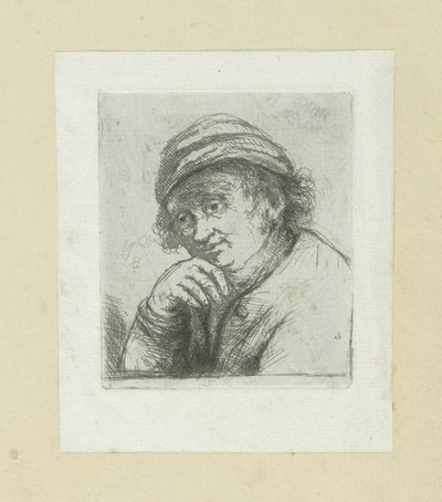 Man legger hånden under zijn kin The Compleat Work of Etchings av John Chalon / Oeuvre Complette des Eaux Fortes av Jean Chalon (serietittel) av Jan Chalon