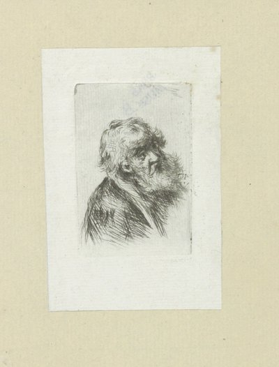 Oude man met baard The Compleat Work of Etchings av John Chalon / Oeuvre Complette des Eaux Fortes av Jean Chalon (serietittel) av Jan Chalon