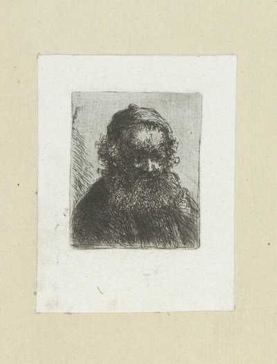 Oude mann legger baard i muts The Compleat Work of Etchings av John Chalon / Oeuvre Complette des Eaux Fortes av Jean Chalon (serietittel) av Jan Chalon