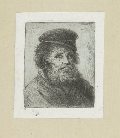 Oude mann setter baard i fart The Compleat Work of Etchings av John Chalon / Oeuvre Complette des Eaux Fortes av Jean Chalon (serietittel) av Jan Chalon