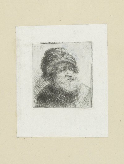 Oude mann setter på tulband The Compleat Work of Etchings av John Chalon / Oeuvre Complette des Eaux Fortes av Jean Chalon (serietittel) av Jan Chalon