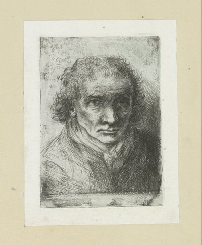 Volwassen man met sjaal The Compleat Work of Etchings av John Chalon / Oeuvre Complette des Eaux Fortes par Jean Chalon (serietittel) av Jan Chalon