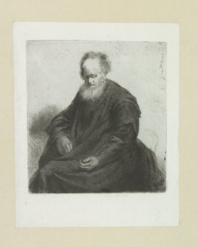 Zittende oude man met lange frakk The Compleat Work of Etchings av John Chalon / Oeuvre Complette des Eaux Fortes av Jean Chalon (serietittel) av Jan Chalon
