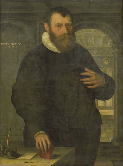 Portrett av Bartholomeus van der Wiere (1534-1603) av Jan Claesz. (attributed to)