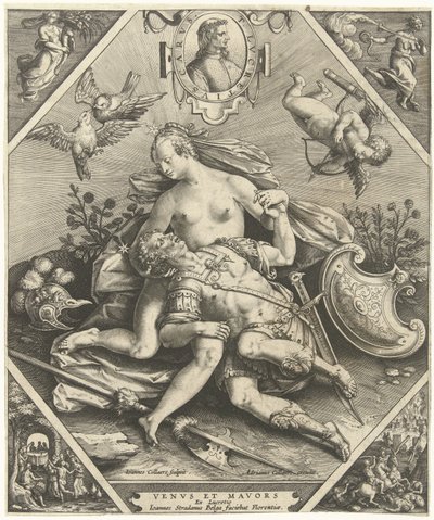 venus på mars Venvs et Mavors (tittel på objekt) av Jan Collaert (II)
