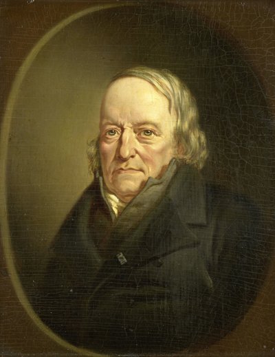 Portrett av Johannes Kinker, poet og filosof, professor i Liège av Jan Cornelis van Rossum