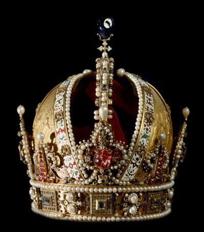 Krone til keiseren av Det hellige rike Rodolph II av Habsburg (1552-1612). Tilskrevet gullsmeden Jan Vermeyen (1559-1606) 1602 Vienna Kunsthistorisches Museum - Kronen til keiseren av Det hellige romerske rike, Rudolf II av Habsurg (1552-1612). Sannsynligv av Jan Cornelisz Vermeyen