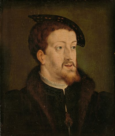 Portrett av Charles V, den hellige romerske keiseren, ca. 1530 av Jan Cornelisz Vermeyen