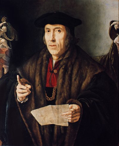 Portrett av en mann, muligens dommer John More, far til Sir Thomas More (1478-1535) av Jan Cornelisz Vermeyen