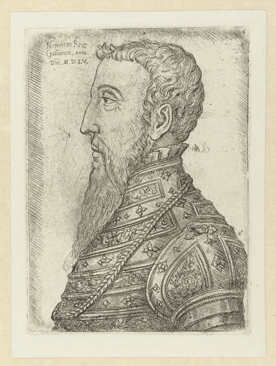 Portrett van Hendrik II Henry King of the Gallers (tittel på objekt) av Jan Cornelisz Vermeyen