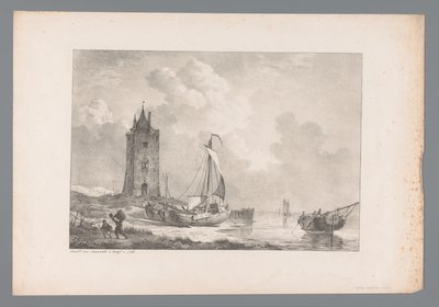 Kystlandskap med tårn Malerier av nederlandske mestere fra samlingen til Wijlen den Wel-Ed. Født Mr J.A. van Dam (serietittel) av Jan Dam Steuerwald (possibly)