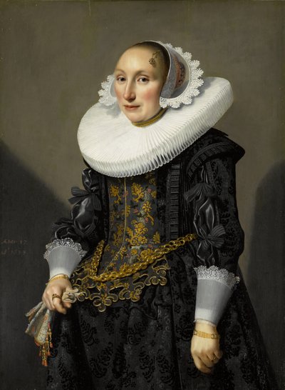 Portrett av Adriana van der Aam av Jan Damen Cool