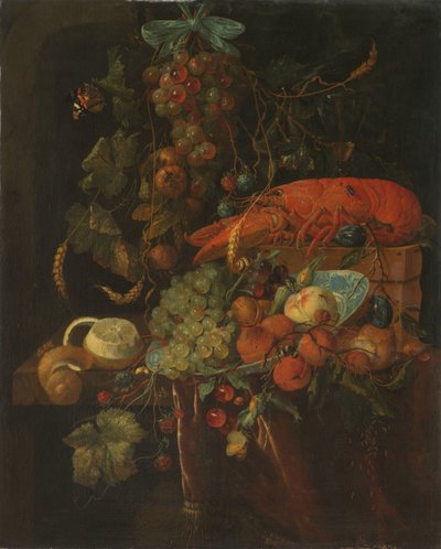 Stilleben med frukt og hummer av Jan Davidsz. de Heem (copy after)