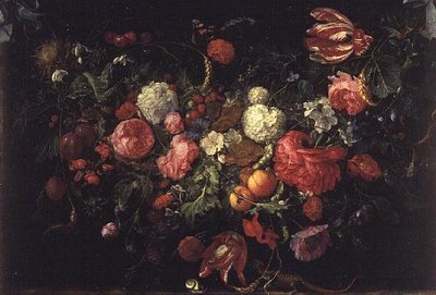 Stilleben av blomster og frukt av Jan Davidsz de Heem
