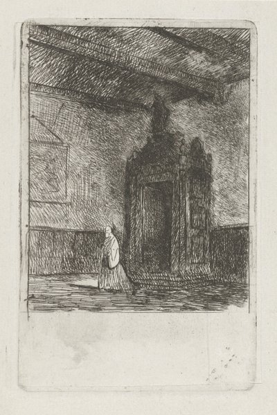Interiør i en liturgisk bygning av Jan Diederikus Kruseman