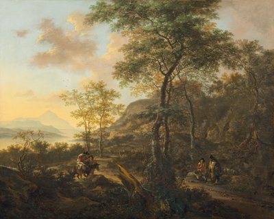 Et italiensk kveldslandskap, ca. 1650. av Jan Dirksz Both