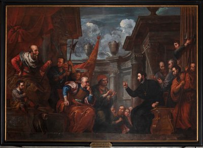 Saint Francis Xavier i strid med keiseren av Japan av Jan Erasmus Quellinus