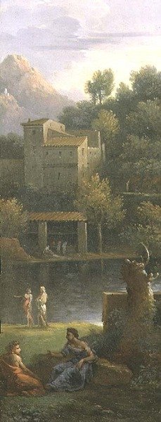 Figurer i et klassisk landskap av Jan Frans van Bloemen