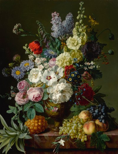 Stilleben av blomster i en vase av Jan Frans van Dael