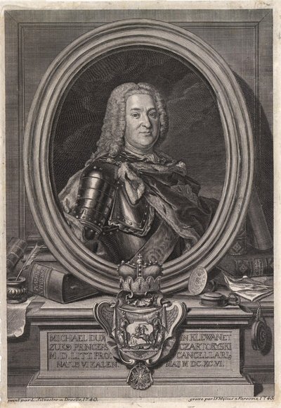 Portrett av prins Michal Fryderyk Czartoryski 1696-1775, midten av det 18. århundre. av Jan Fryderyk Mylius