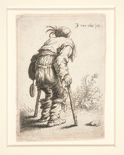 En tigger med to krykker av Jan Georg van Vliet