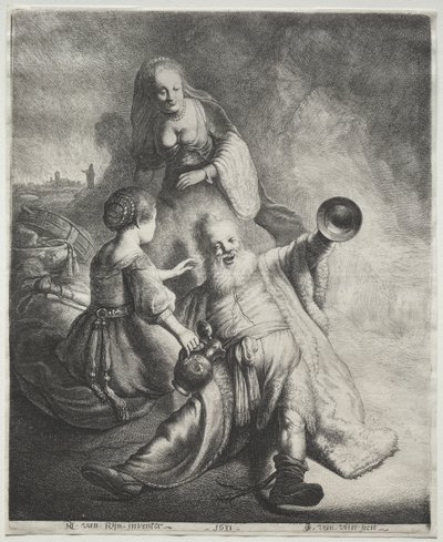 Lot og hans døtre av Jan Georg van Vliet