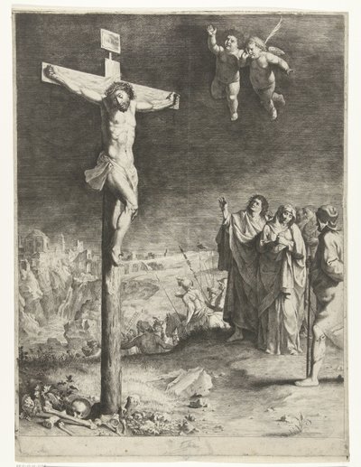 Kristus på korset med sørgende Maria og Johannes av Jan Gerritsz. van Bronckhorst