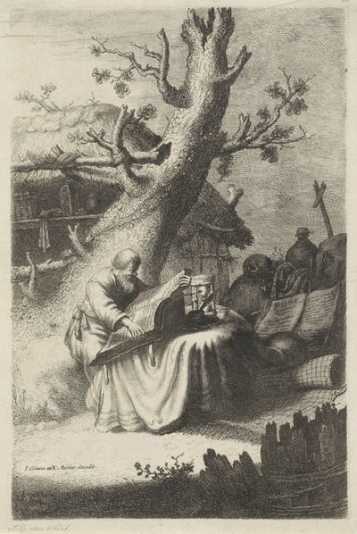 H. Hieronymus leser under et tre av Jan Gillisz. van Vliet