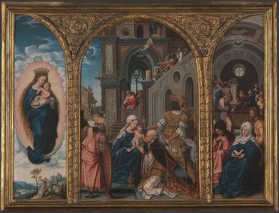 Tilbedelse av magiene av Jan Gossaert